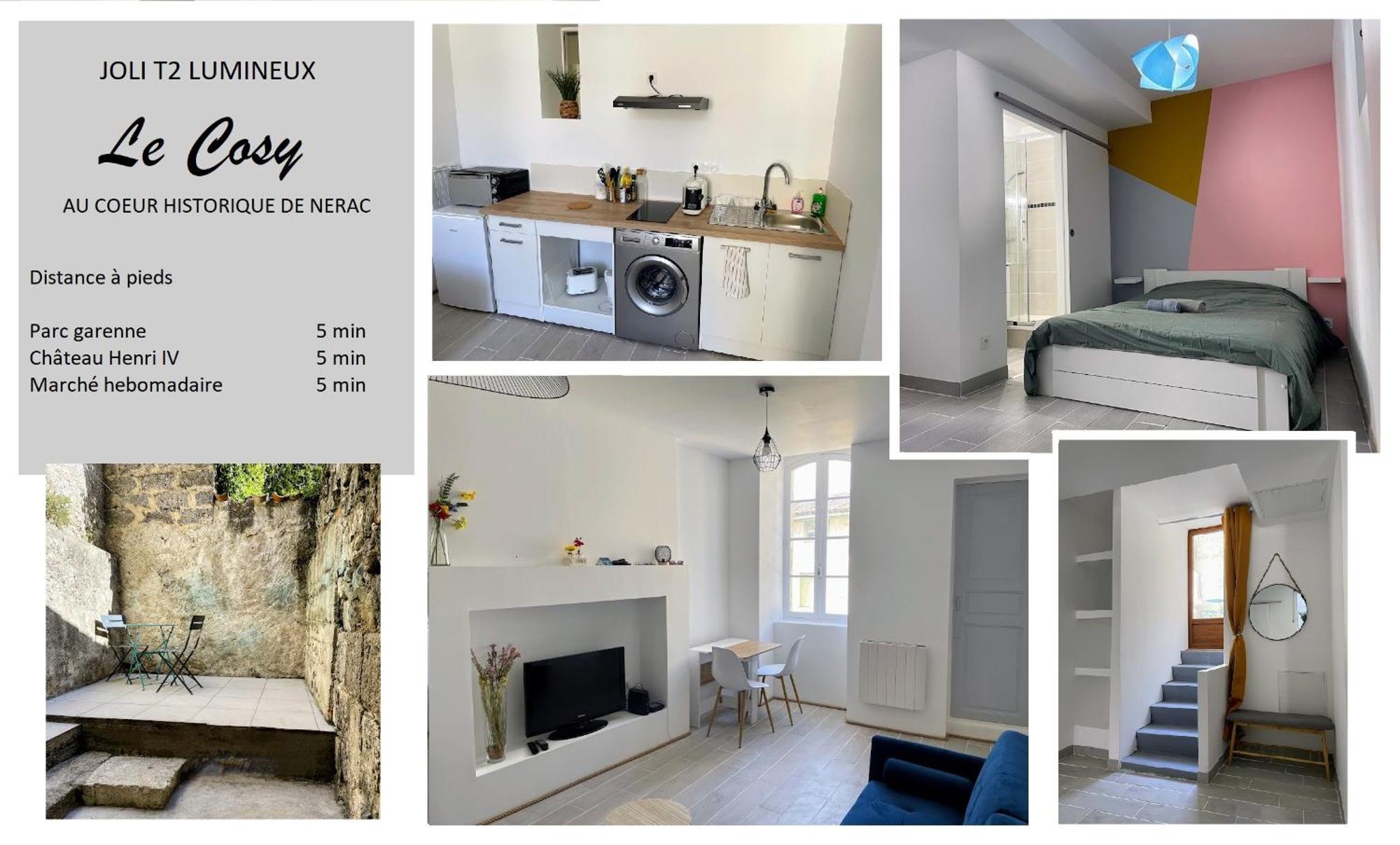 Le Cosy - T2 Avec Petite Cour Dans Centre Historique De Nerac Daire Dış mekan fotoğraf